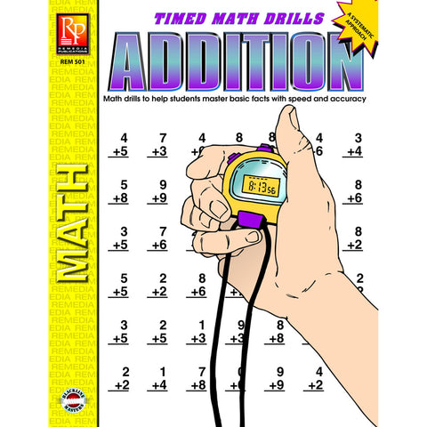 Addition Timed Math Drills Book