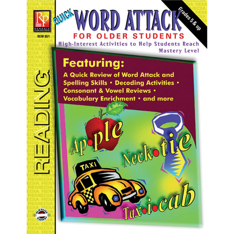 Quick Word Attack For Older Students Book