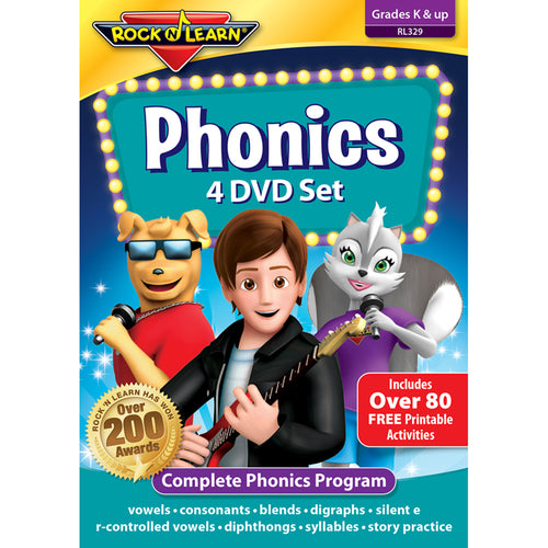 Rock 'N Learn Phonics 4-Dvd Set