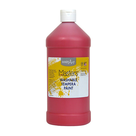 Little Masters Washable Tempera Paint, Red, 32 Oz.