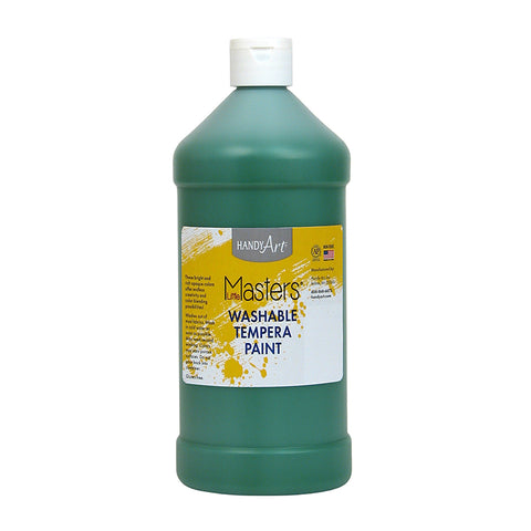 Little Masters Washable Tempera Paint, Green, 32 Oz.
