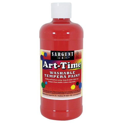 Red Art-Time Washable Paint - 16 Oz.