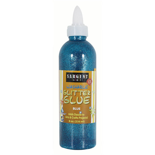 Blue 8Oz. Washable Glitter Glues