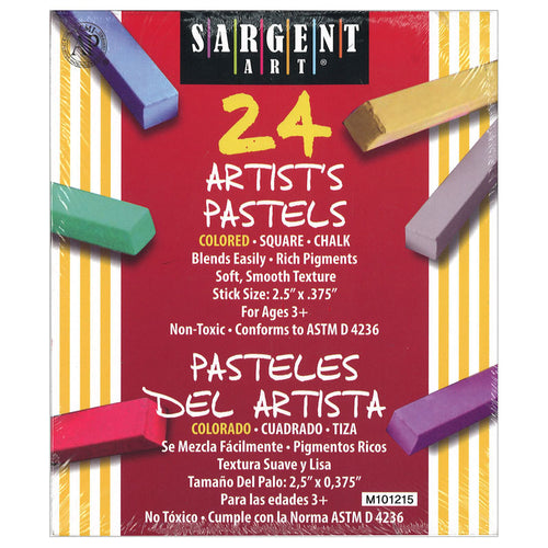 Sargent Art Artist Square Pastels, 24/Pack