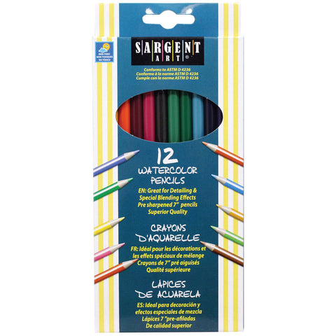 Sargent Art Watercolor Pencils, 12 Colors