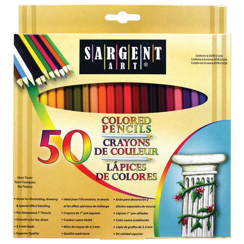 Sargent Art Colored Pencils, 50 Colors