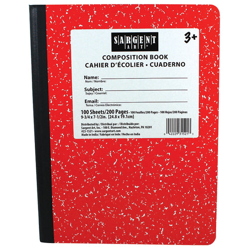 Composition Book 100 Sheets Red