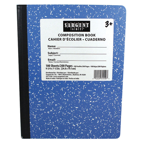 Composition Book 100 Sheets Blue