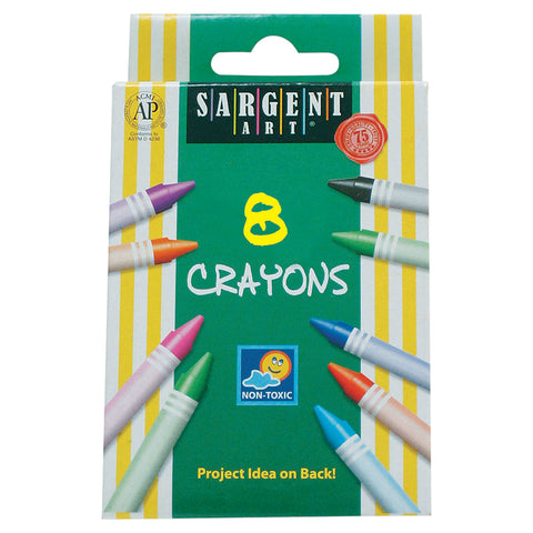 Sargent Art Crayons, Reg Size, 8 Colors