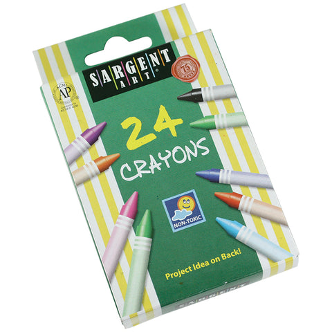 Sargent Art Crayons, Reg Size, 24 Colors