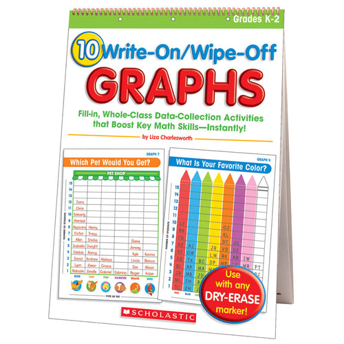 10 Write On/Wipe Off Graphs Flip Chart
