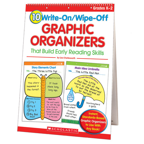 10 Write-On/Wipe-Off Graphic Organizers That Build Reading Skill