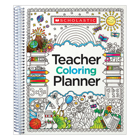 Scholastic Sc-809292 Teacher Coloring Planner