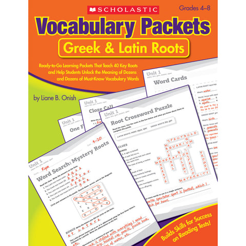 Vocabulary Packets, Greek & Latin Roots