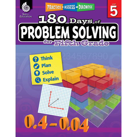 180 Days Of Problem Solving Book, Grade 5