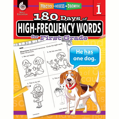 180 Days Of High-Frequency Words Book, Grade 1