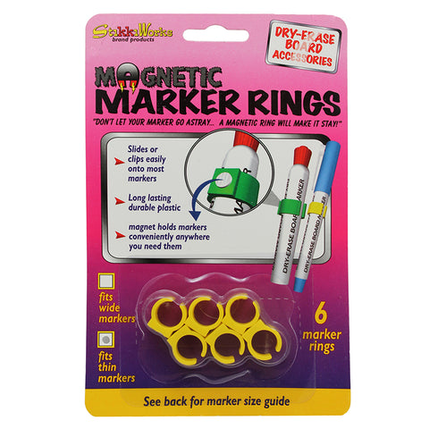 Magnetic Marker Rings For Thin Barrel Markers, 6/Pkg