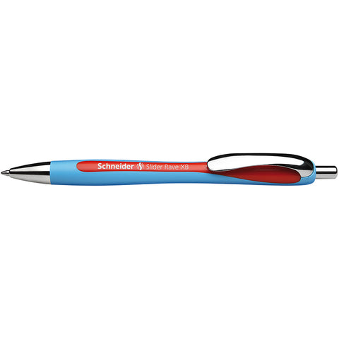 Rave Retractable Ballpoint Pen, Viscoglide Ink, 1.4 Mm, Red