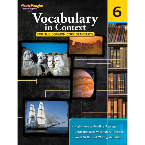 Vocabulary In Context For The Common Core Standards Reproducible, Grade 6
