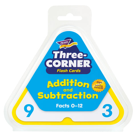 Addition And Subtraction Three-Corner Flash Cards