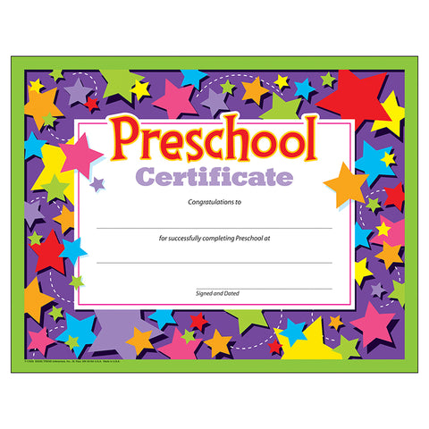Preschool Certificate , 30 Ct