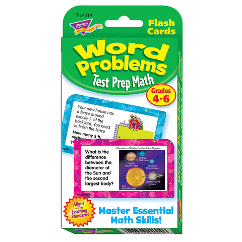 Word Problems Test Prep Math, Grades 4-6 Challenge Cards