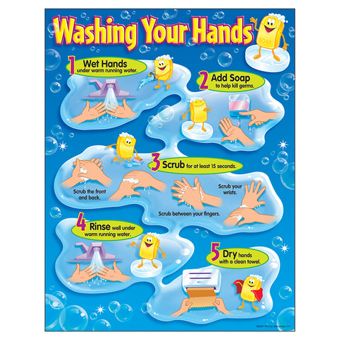Washing Your Hands Learning Chart, 17" X 22"
