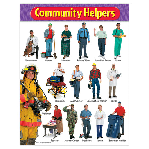 Community Helpers Learning Chart, 17 X 22