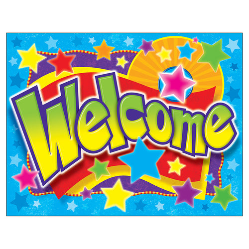 Welcome Stars Learning Chart, 17" X 22"
