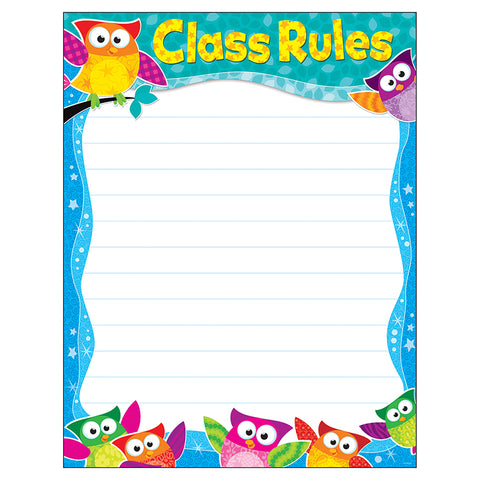 Class Rules Owl-Stars! Learning Chart, 17 X 22