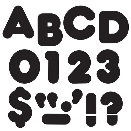 Black 2 Casual Uppercase Ready Letters