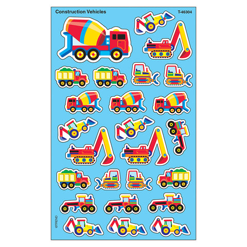 Construction Vehicles Supershapes Stickers-Large, 200 Ct