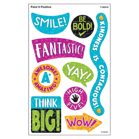 Color Harmony Paint It Positive Supershapes Stickers - Large, 72 Count