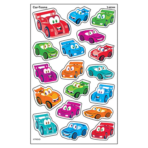 Car-Toons Supershapes Stickers-Large, 144 Ct
