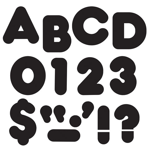 Black 4 Casual Uppercase Ready Letters