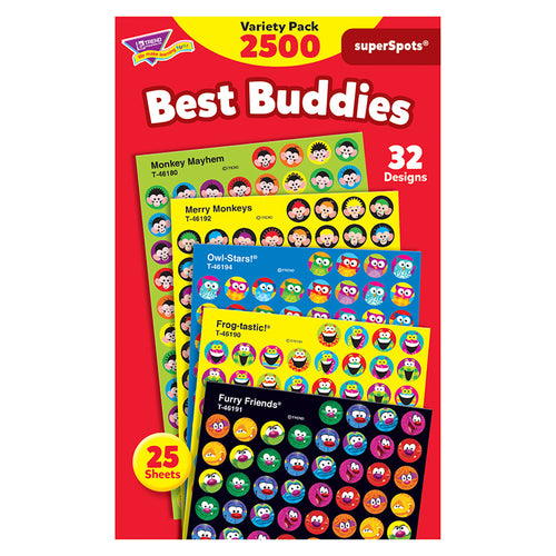 Best Buddies Collection Superspots Variety Pack, 2500 Ct