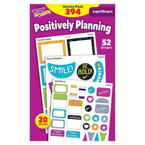 Color Harmony Positively Planning Supershapes Stickers - Large, 394 Count