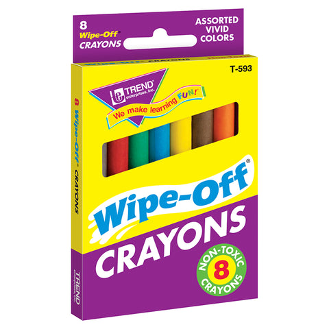 8-Pack Regular Assorted Wipe-Off Crayons