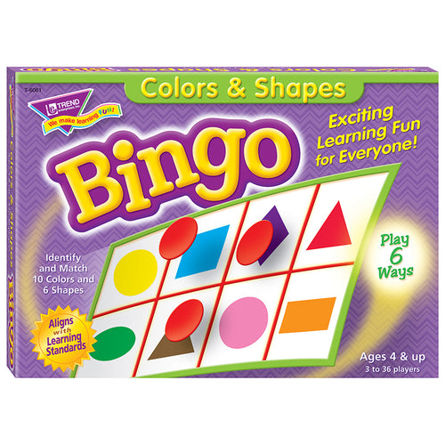 Colors &amp; Shapes Bingo Game