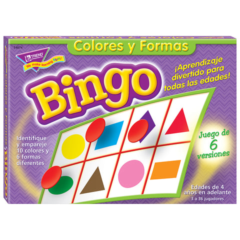 Colores Y Formas (Sp) Bingo Game