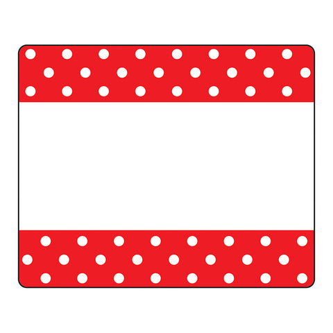 Polka Dots Red Terrific Labels, 36 Ct