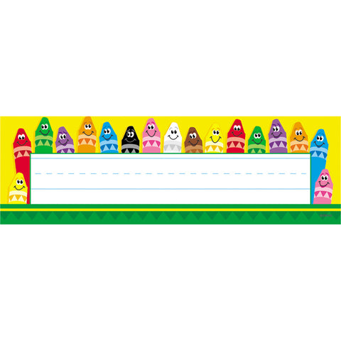 Colorful Crayons Desk Toppers Name Plates, 36 Ct