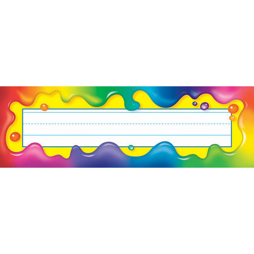 Rainbow Gel Desk Toppers Name Plates, 36 Ct