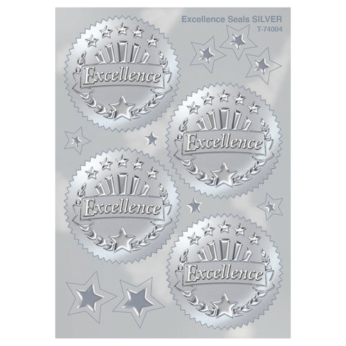 Excellence (Silver) Award Seals Stickers, 32 Ct.