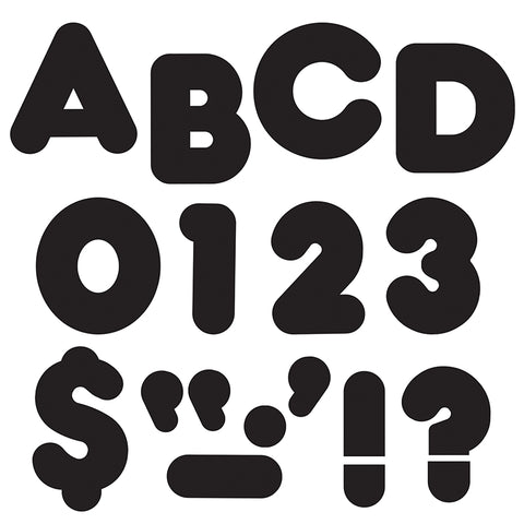 Black 3 Casual Uppercase Ready Letters
