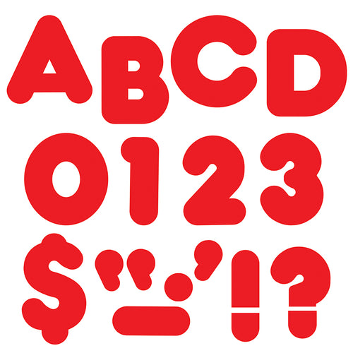 Red 3 Casual Uppercase Ready Letters