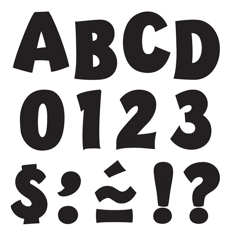 Black 2 Playful Uppercase Ready Letters