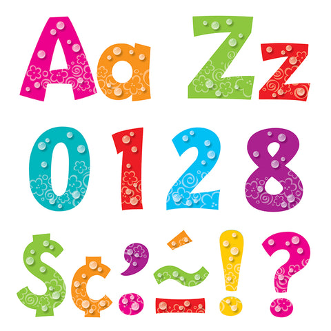 Bubbles 4-Inch Playful Uppercase/Lowercase Combo Pack (En/Sp) Ready Letters