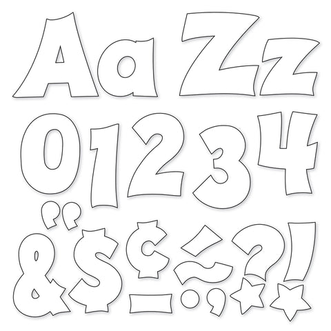 White 4-Inch Friendly Uppercase/Lowercase Combo Pack (En/Sp) Ready Letters