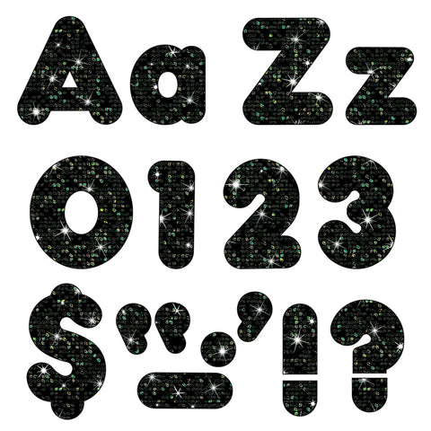 Black Sparkle 4 Casual Combo Ready Letters